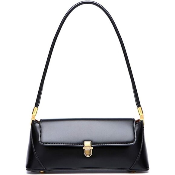 Handbags - Womens Small Clutch Shoulder Bag Leather Mini Tote Handbag Buckle Closure